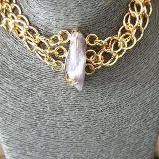 Three chains copper choker