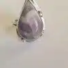 Amethyst teardrop ring