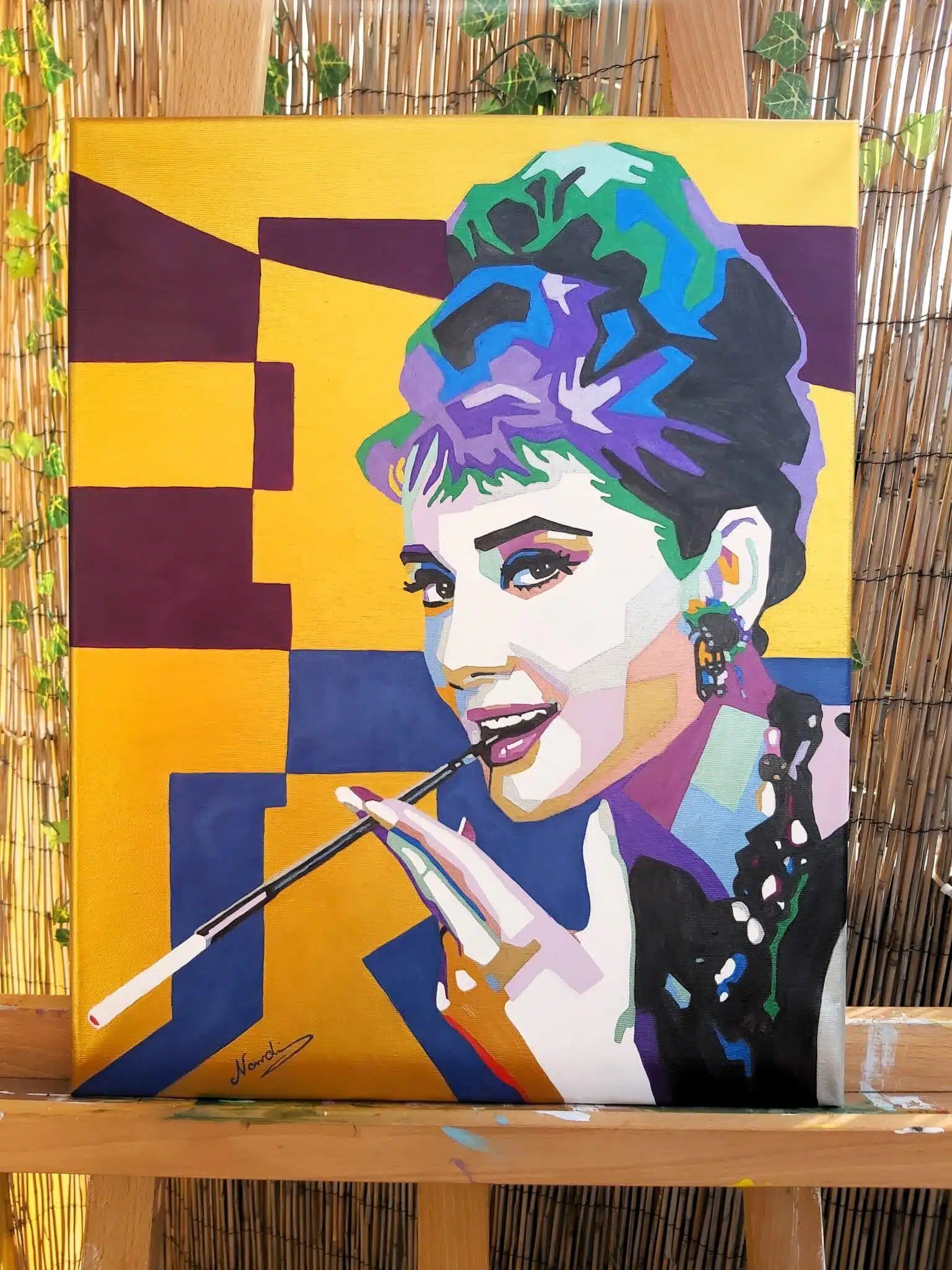 Audrey Hepburn Pop Art Painting 2 pop art painting of audrey hepburn