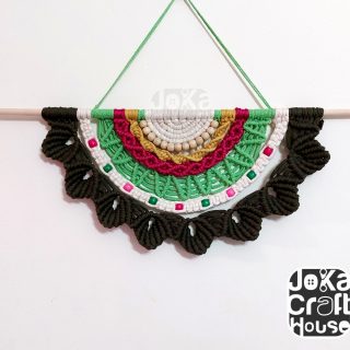 Colored Macrame Wall Hanging (Half Circle)
