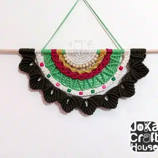 Colored Macrame Wall Hanging (Half Circle)