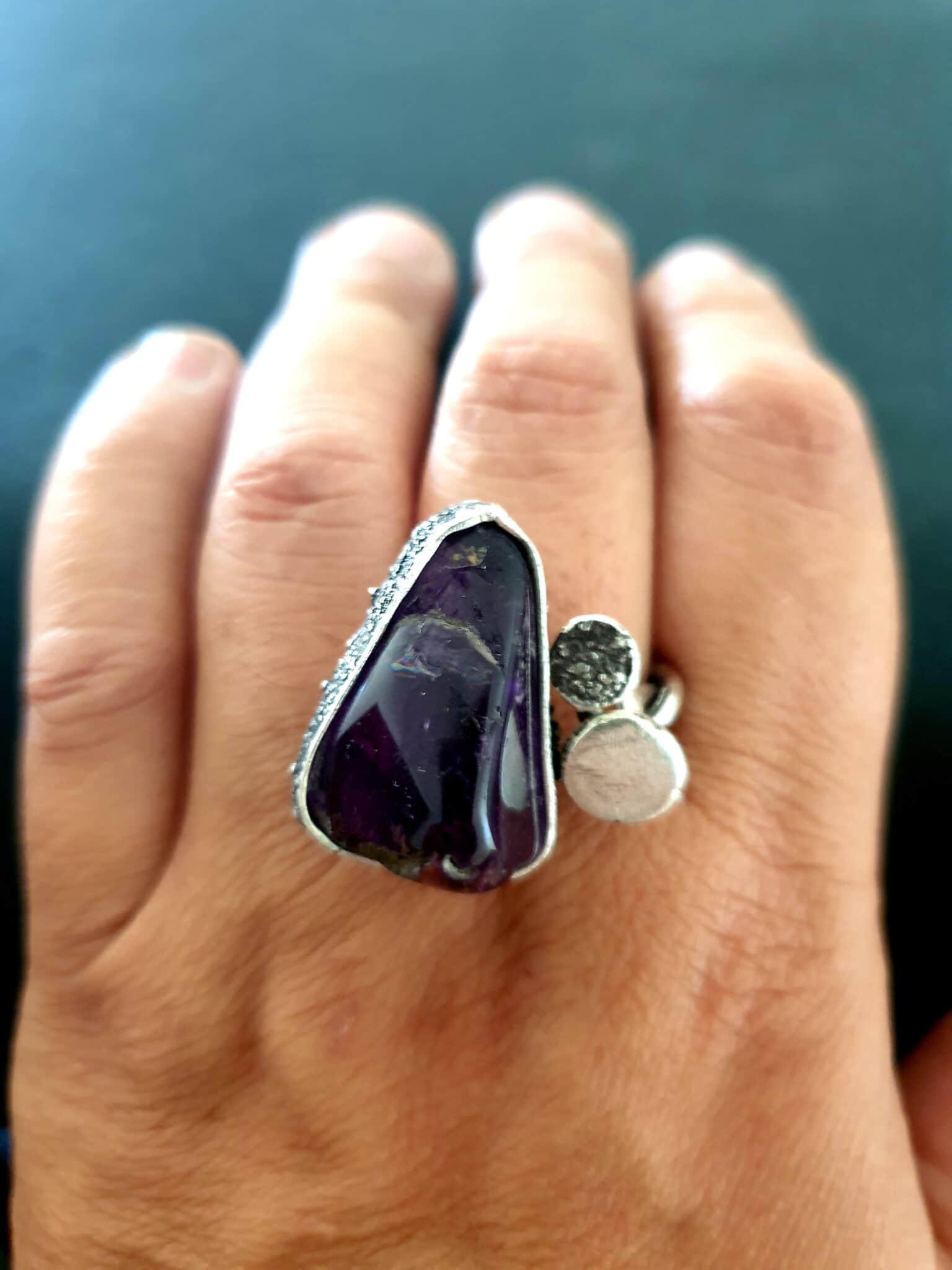 Triangular amethyst silver ring 6 20211101 134857 scaled