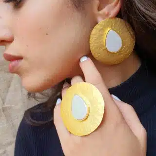 Copper set plated with gold 18k