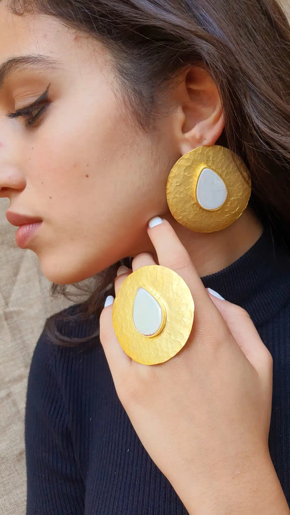 Copper set plated with gold 18k 1 Copper set plated with gold 18k