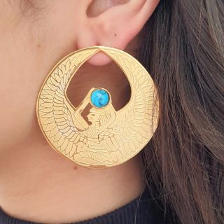 Handmade copper earring