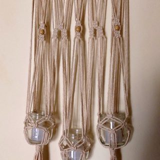 Valentine Macrame Wall Hanging Candles - Shape 2