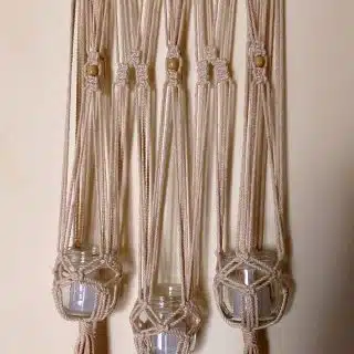 Valentine Macrame Wall Hanging Candles - Shape 2