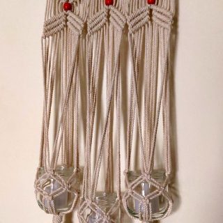 Valentine Macrame Wall Hanging Candles - Shape 1