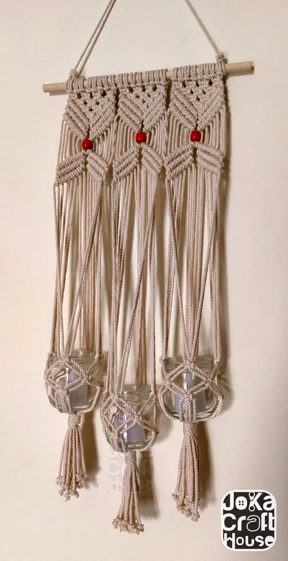 Valentine Macrame Wall Hanging Candles - Shape 1 1 Valentine Macrame Wall Hanging Candles - Shape 1