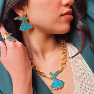 Copper gold plated set