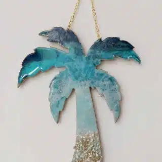 Resin Palm Wall Hanging 30x20 cm