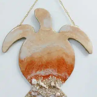 Sunset Turtle Wall Hanging 30x30 cm