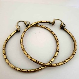 Brass hoop earring