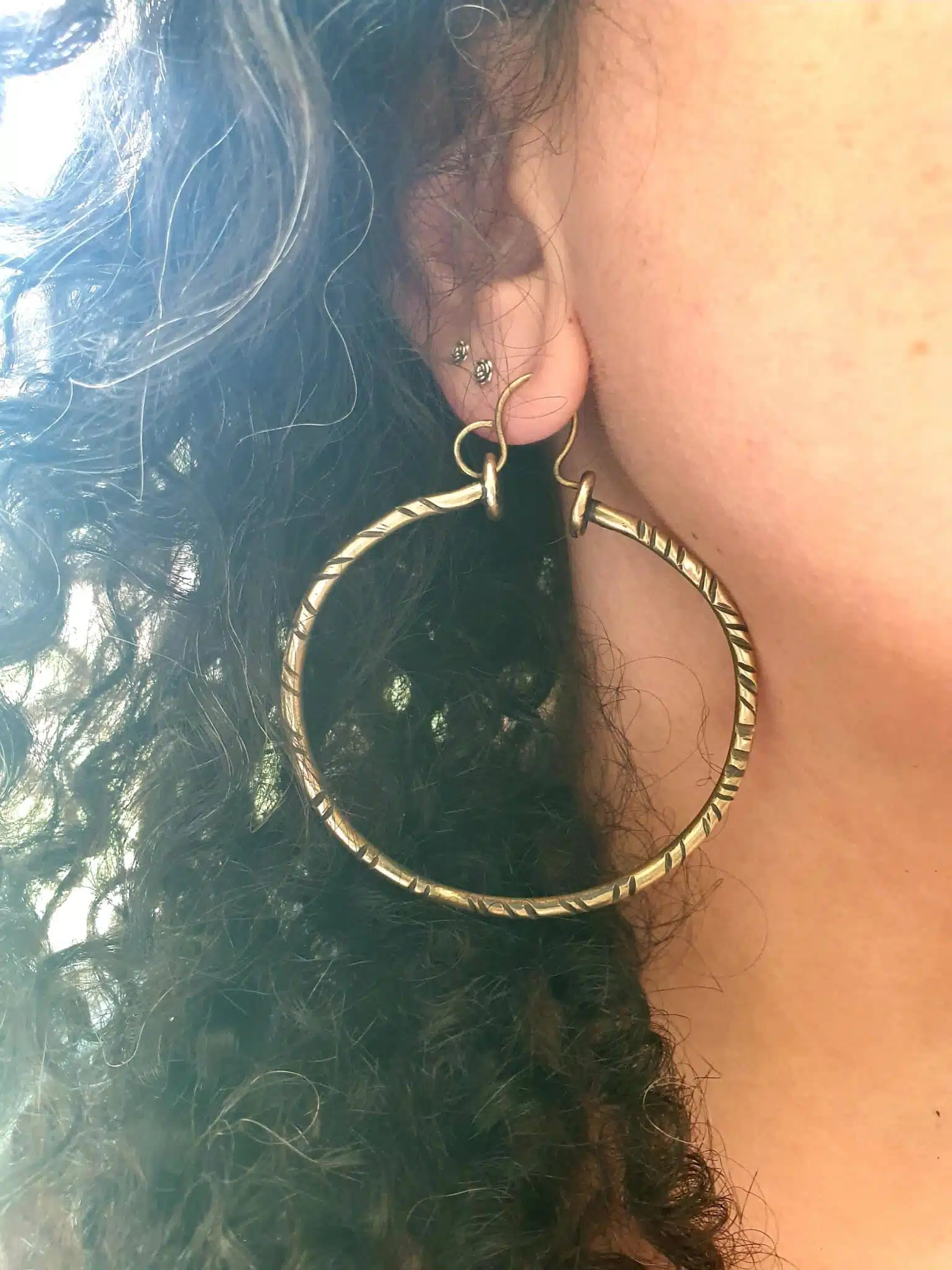 Brass hoop earring 5 20220727 150030 scaled