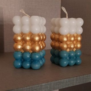 Bubbles candle (blue)