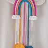 Rainbow & Cloud wall hanging (with name)