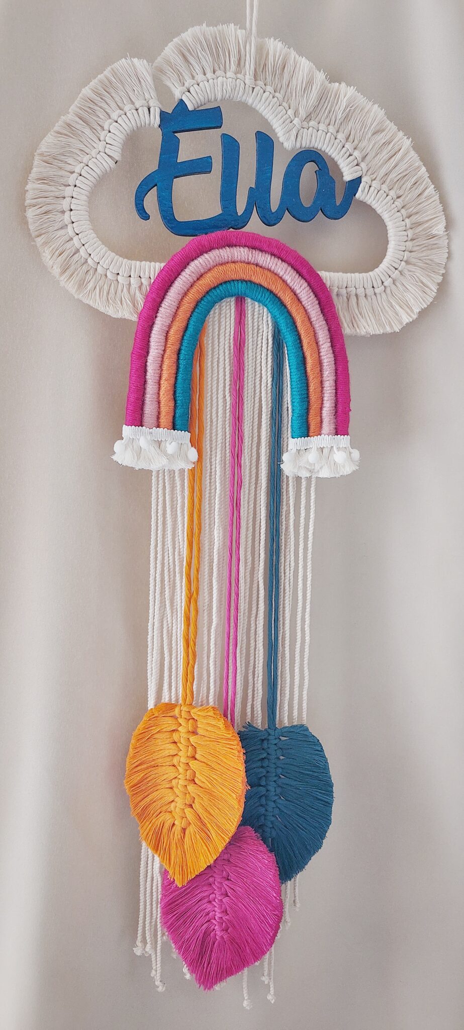 Rainbow & Cloud wall hanging (with name) 1 Rainbow & Cloud wall hanging (with name)