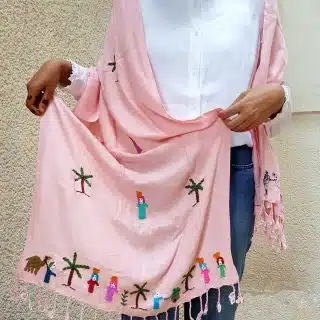 Falahee embroidered shawl.