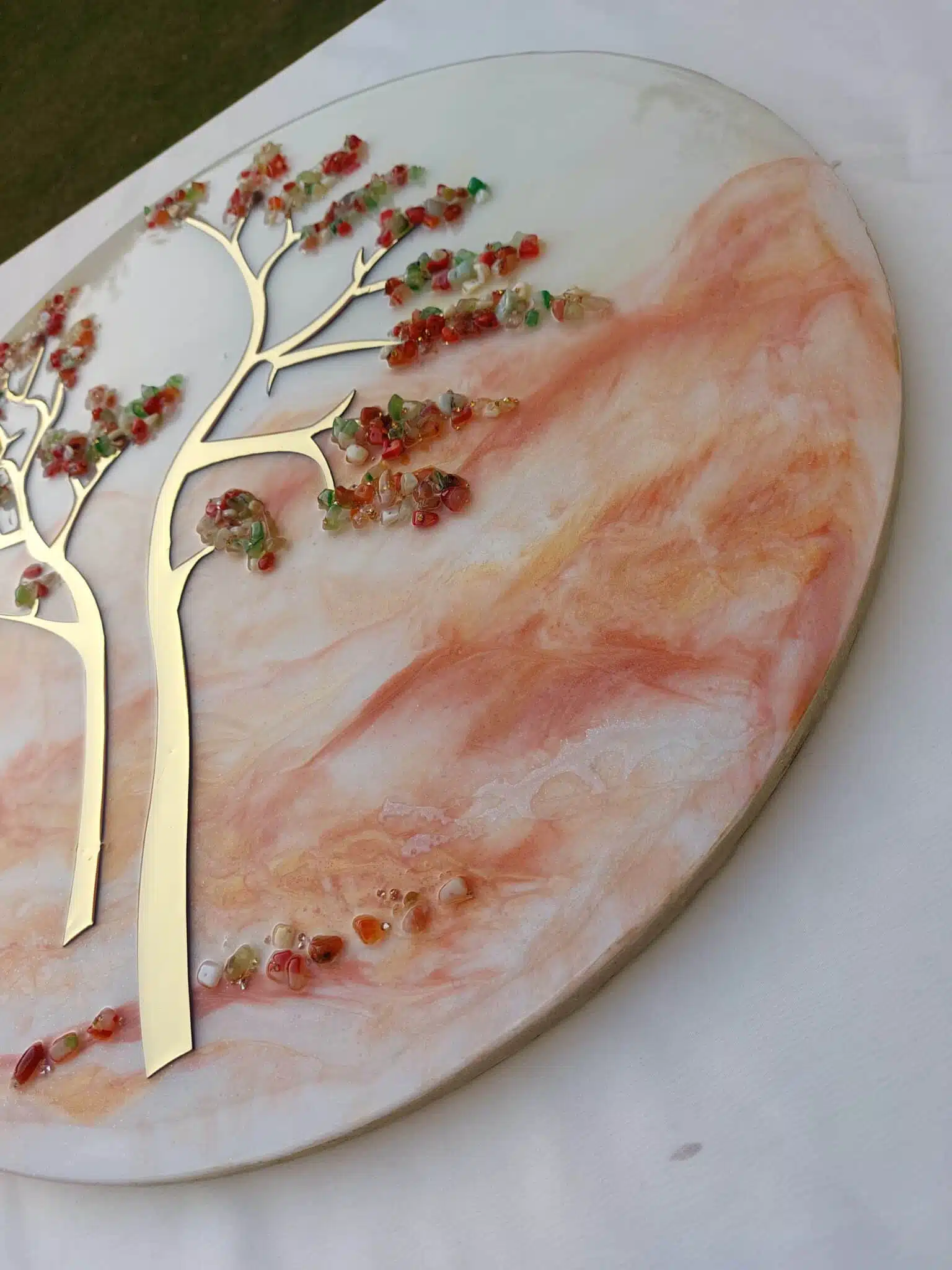 Round Resin Wall art .. 50 cm 1 Round Resin Wall art .. 50 cm