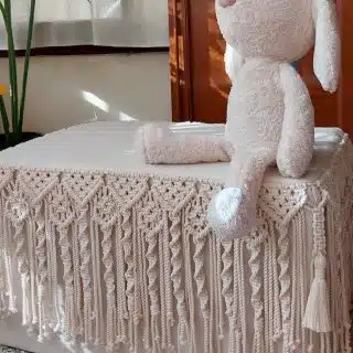 بوف مكرمية - Macrame pouf