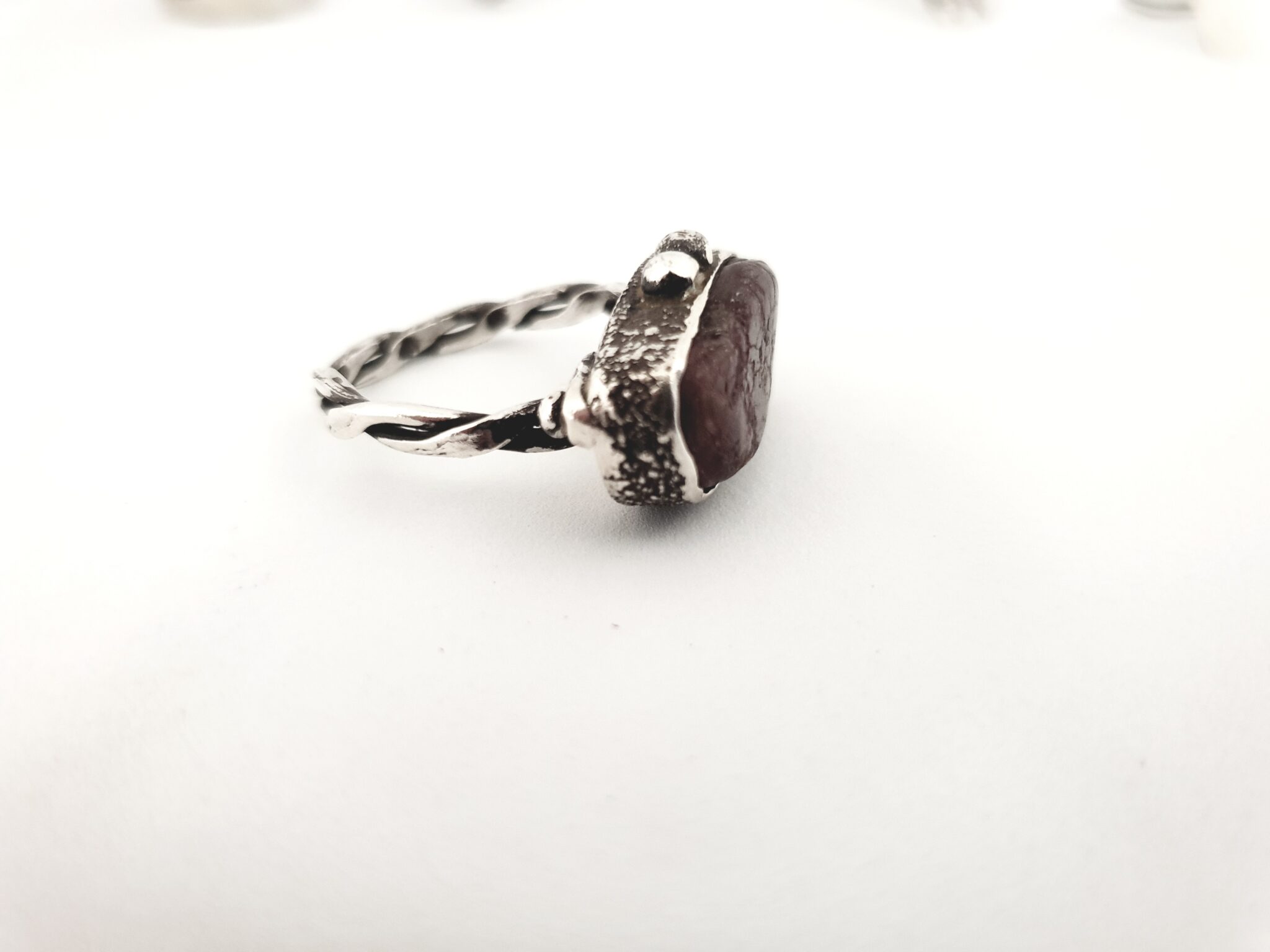 Rectangular tourmaline silver ring 1 Rectangular tourmaline silver ring