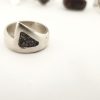 Hollow triangle silver ring