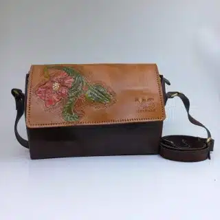 a brown rose bag