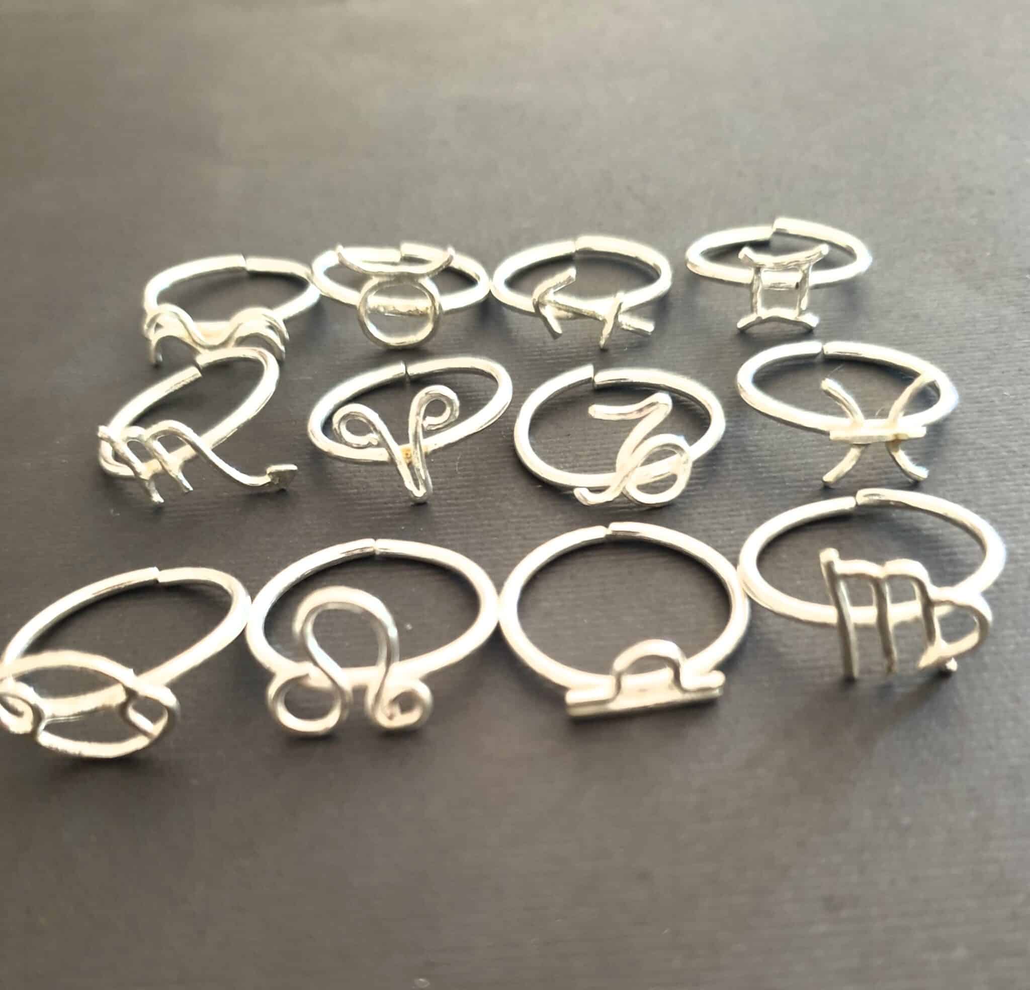 Zodiac sign sterling silver ring 1 Zodiac sign sterling silver ring