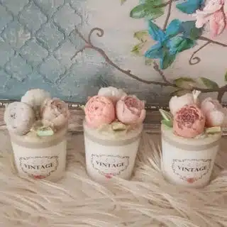 Floral candle