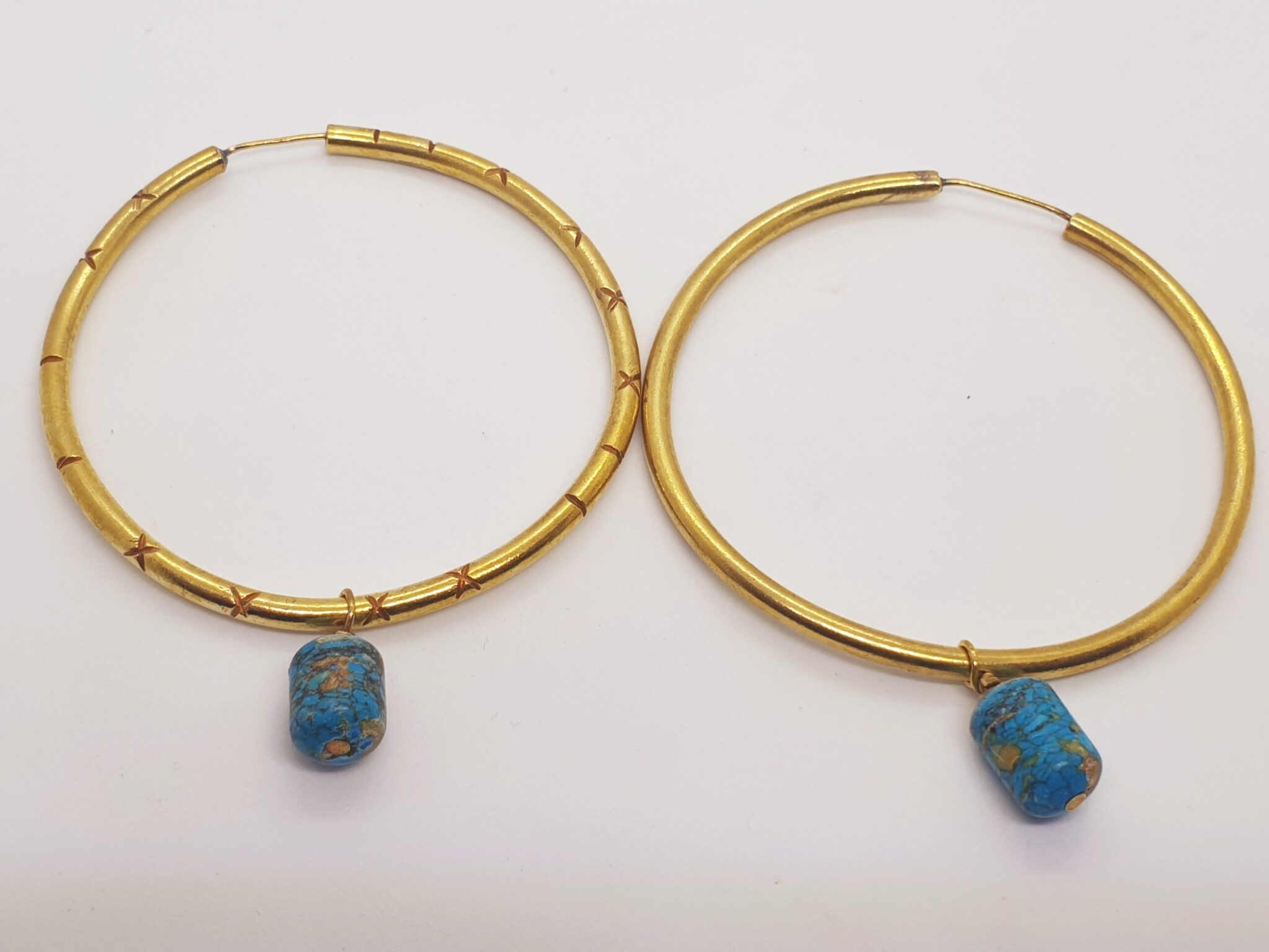 Textured hoop with dangling stone 4 20230309 124219 scaled scaled