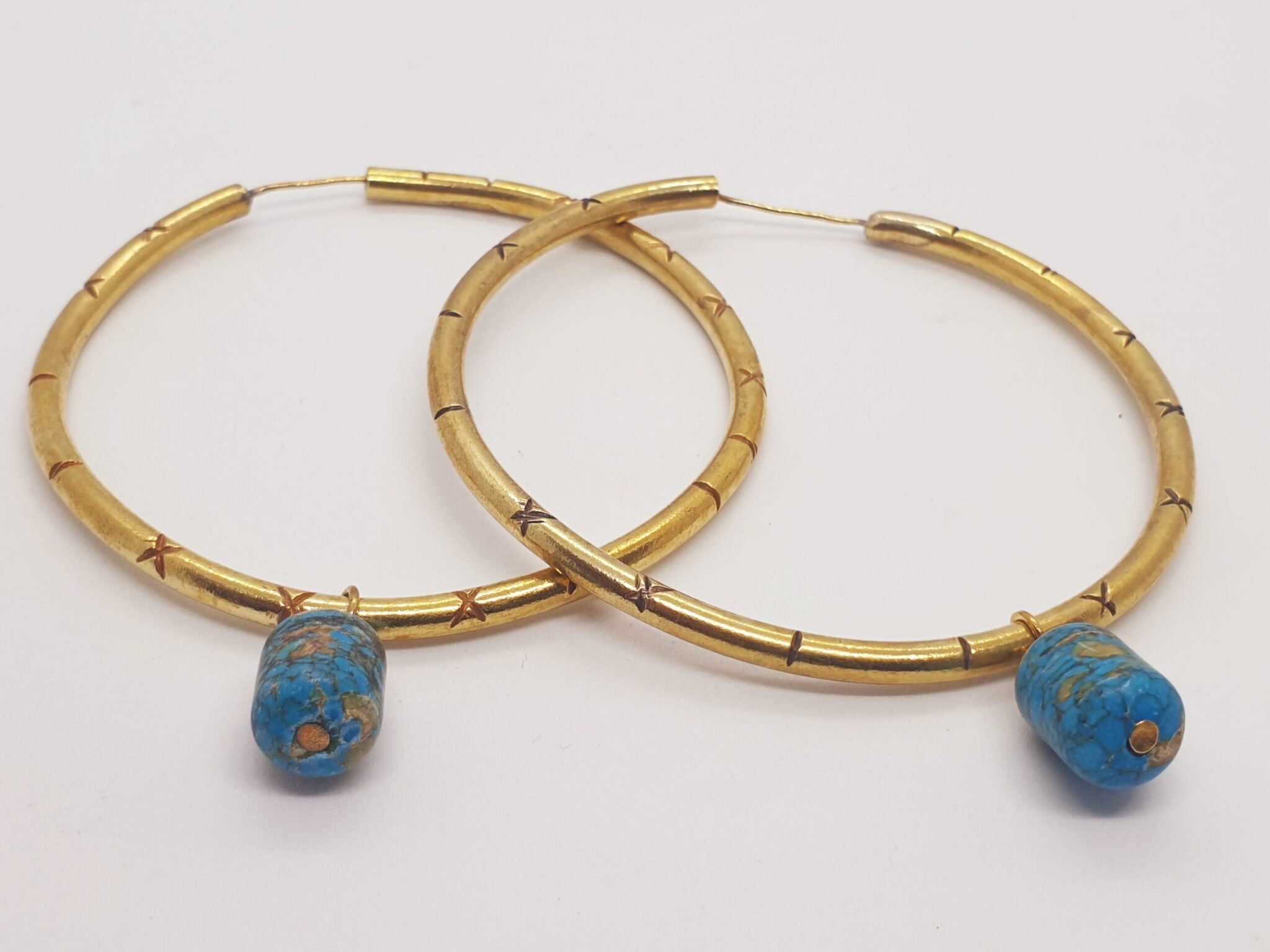 Textured hoop with dangling stone 5 20230309 124232 scaled scaled