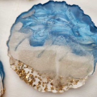 Light Blue Seascape Coaster Set (4 pcs)