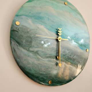 Resin Seascape Wall Oclock .. 35 cm