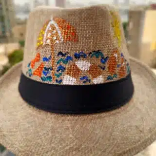 Beige beach hat