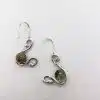 Irregular silver wire shape with sphere agate