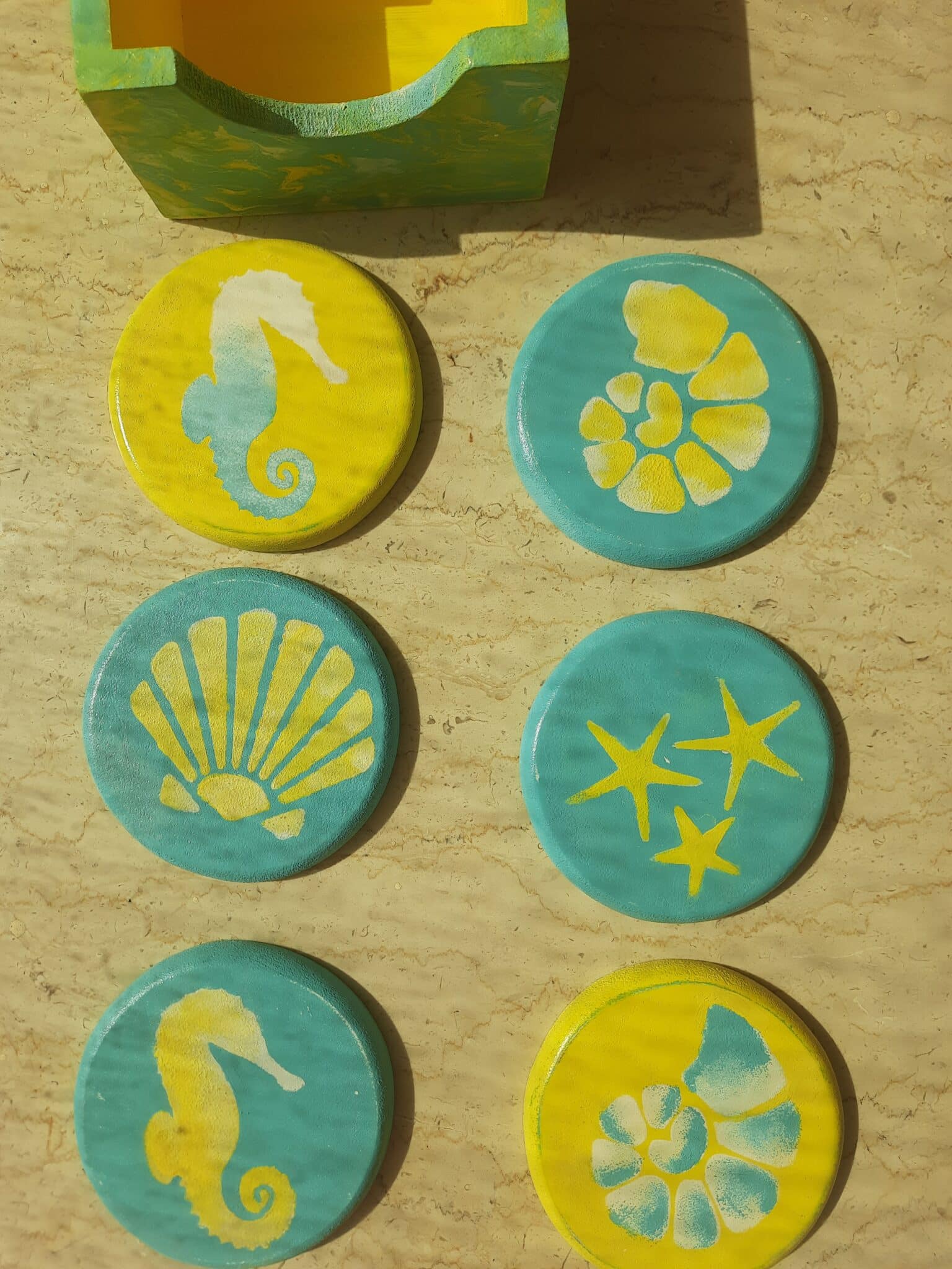 Beach vibes Coasters set 6 20230619 162005 scaled