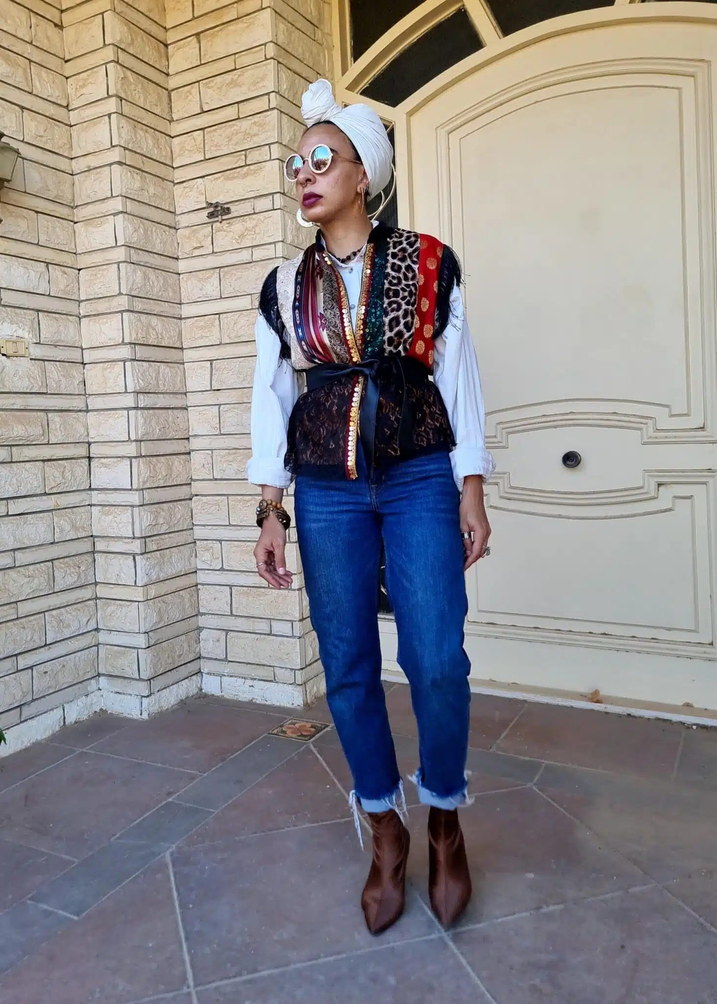 Gypsy handmade patchwork vest 1 Gypsy handmade patchwork vest