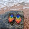 Colourful macrame earrings