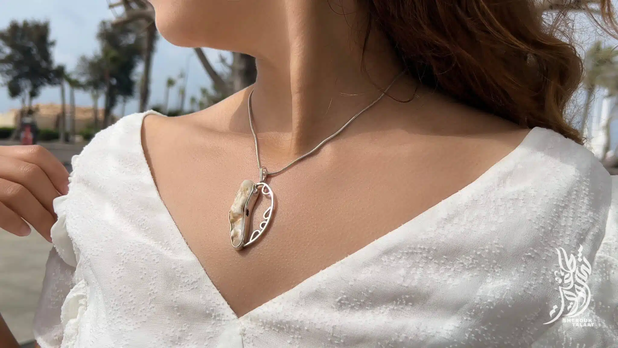 Handmade Sterling Silver Pendant Fossilized seashell (code 443) 4 2023 05 17 15 03 IMG 6737 scaled