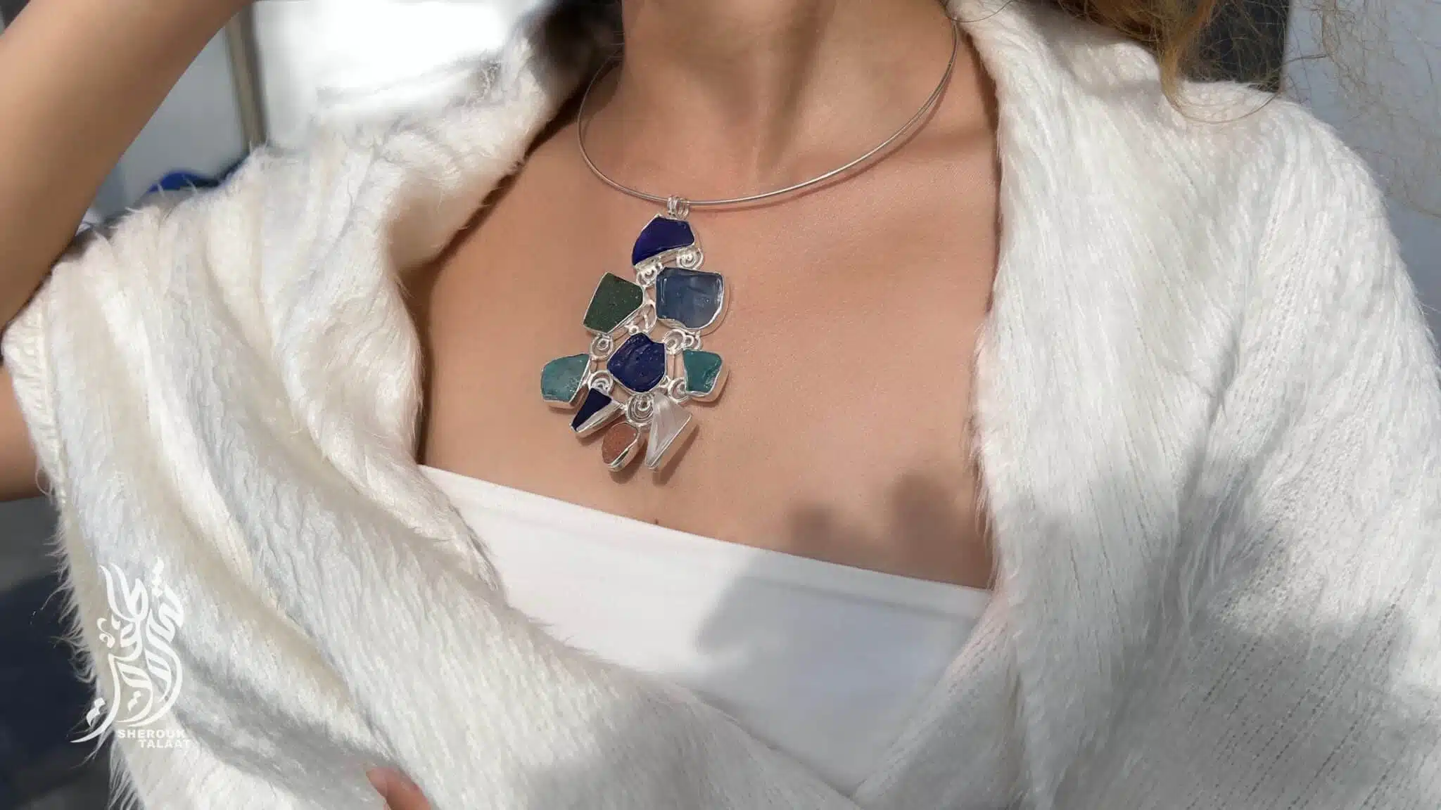 Handmade Sterling Silver Sea Glass Pendant (code447) 5 2023 05 17 15 59 IMG 6884 scaled