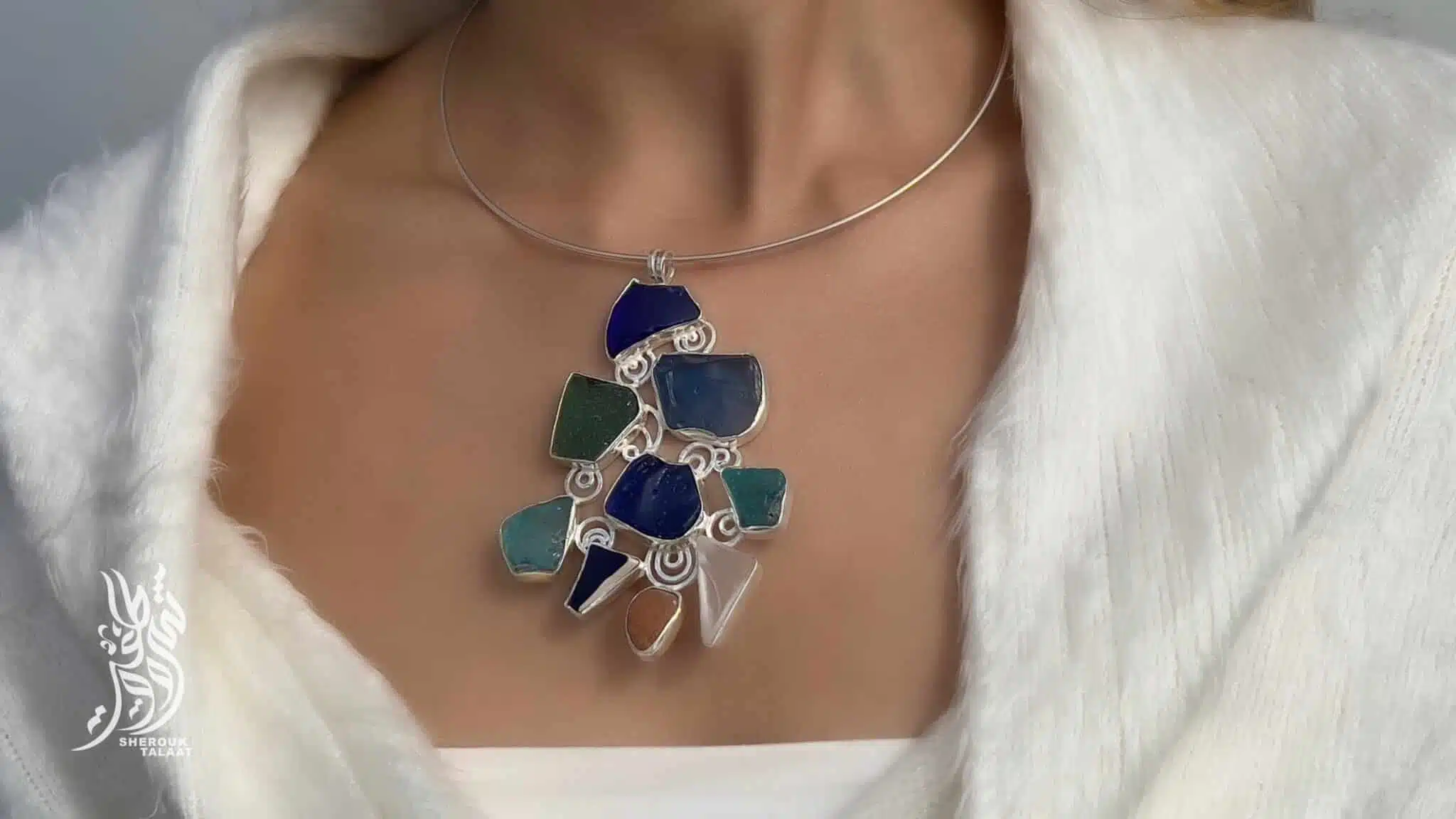 Handmade Sterling Silver Sea Glass Pendant (code447) 4 2023 05 17 16 00 IMG 6886 scaled