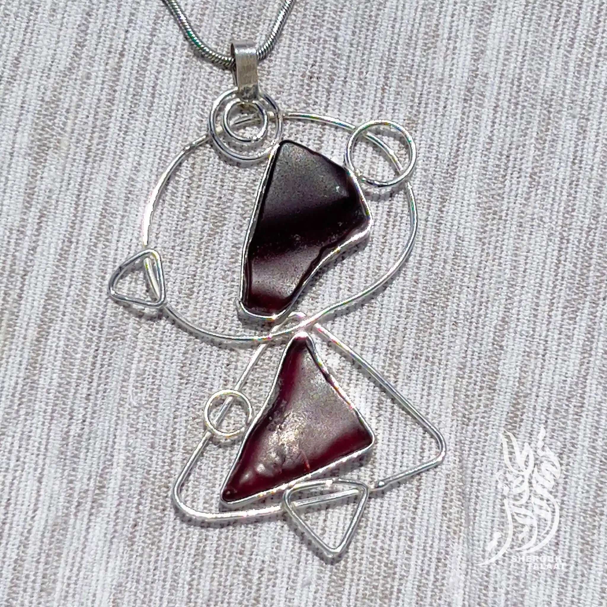 Handmade Sterling Silver sea glass Pendant (code 459) 7 2023 05 18 10 39 IMG 6926 scaled
