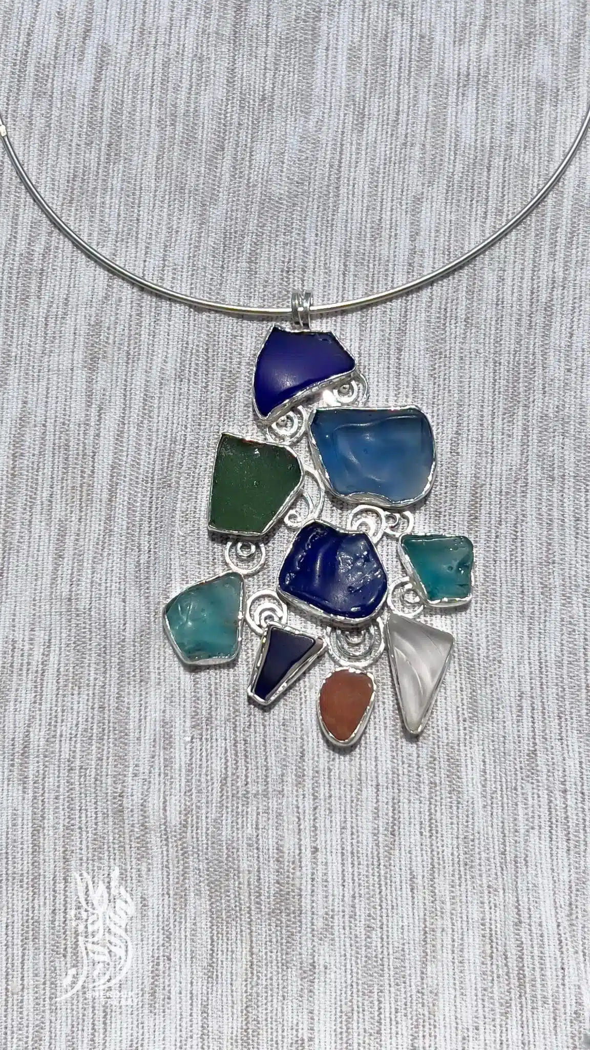 Handmade Sterling Silver Sea Glass Pendant (code447) 7 2023 05 18 10 47 IMG 6944 scaled