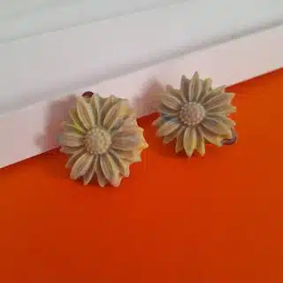 polymer clay colorful flower earrings