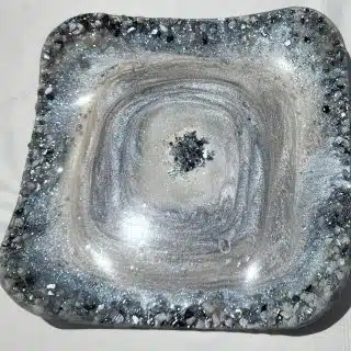 Silver Resin Centerpiece Plate .. 33 cm