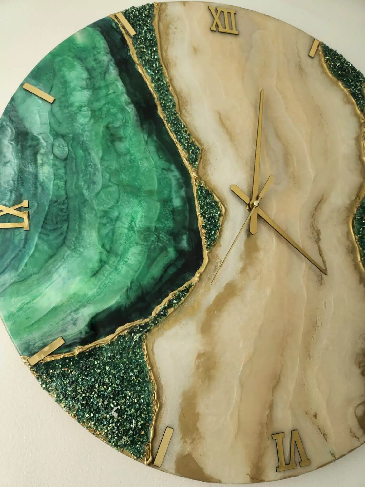 Green Agate Wall Oclock .. 60 cm 2 20240517 170315 scaled