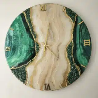 Green Agate Wall Oclock .. 60 cm