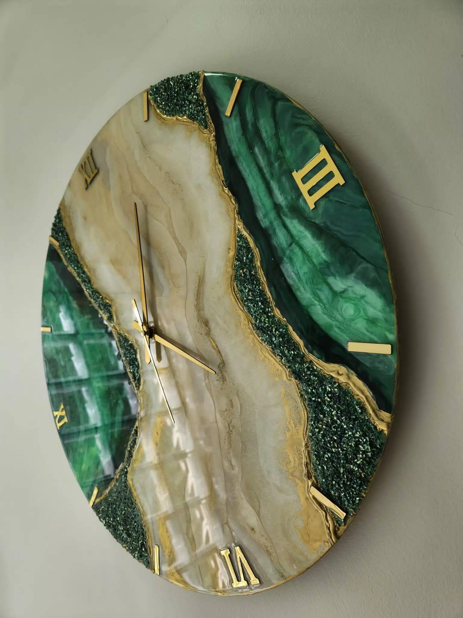 Green Agate Wall Oclock .. 60 cm 4 20240517 170509 scaled