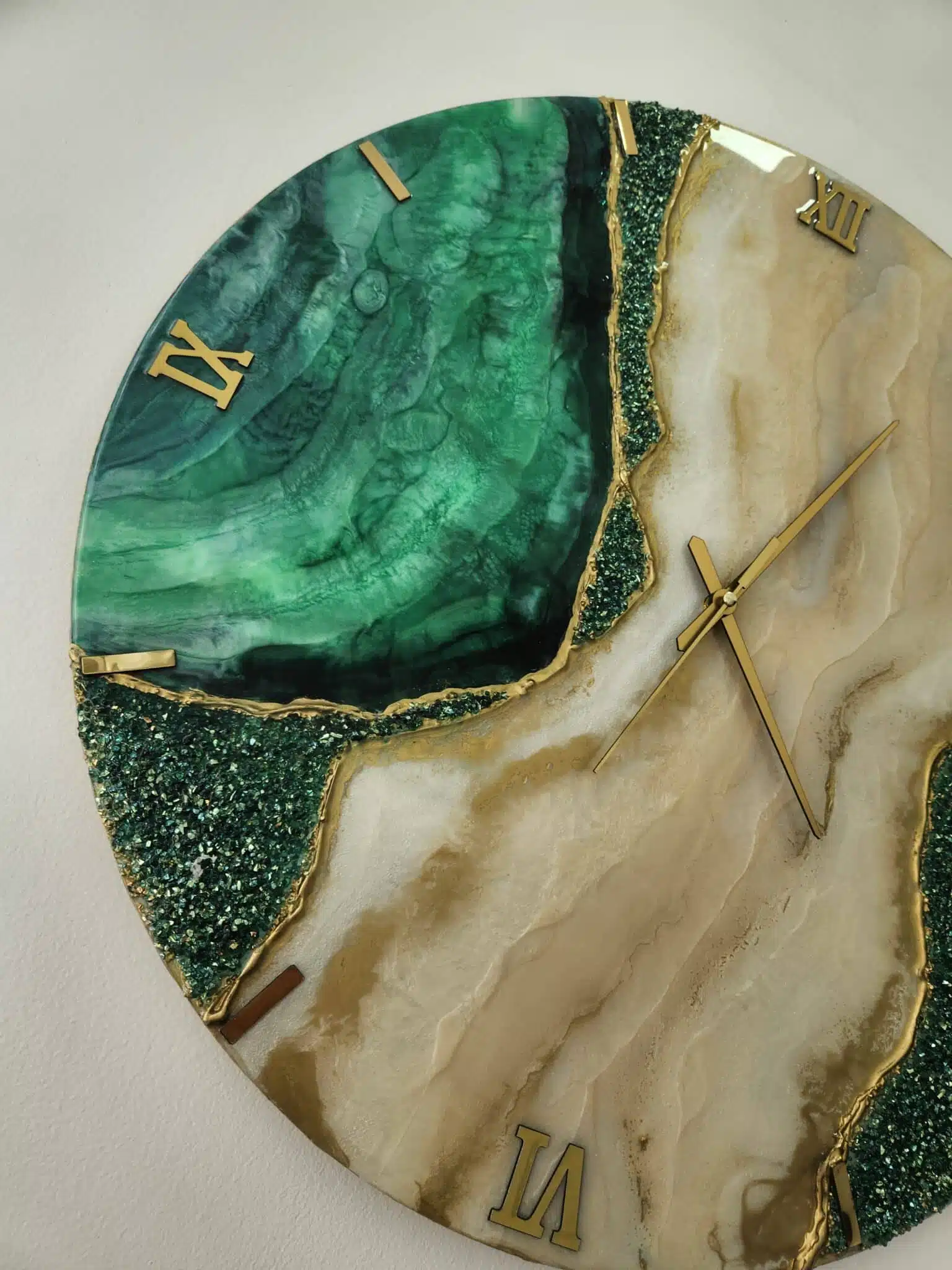 Green Agate Wall Oclock .. 60 cm 3 20240517 170512 scaled