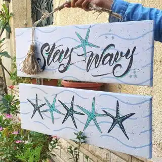 Zan Design Canvas Stay Wavy Wallart